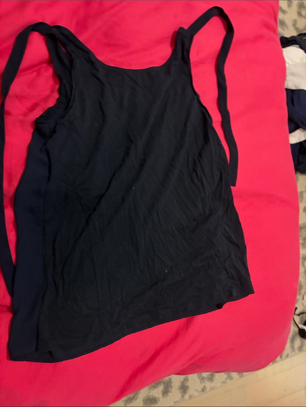 LOFT Black Sleeveless Tie-Shoulder Tank